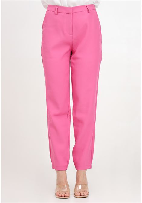 Fuchsia women's trousers with elastic on the bottom ONLY | 15311117Raspberry Rose